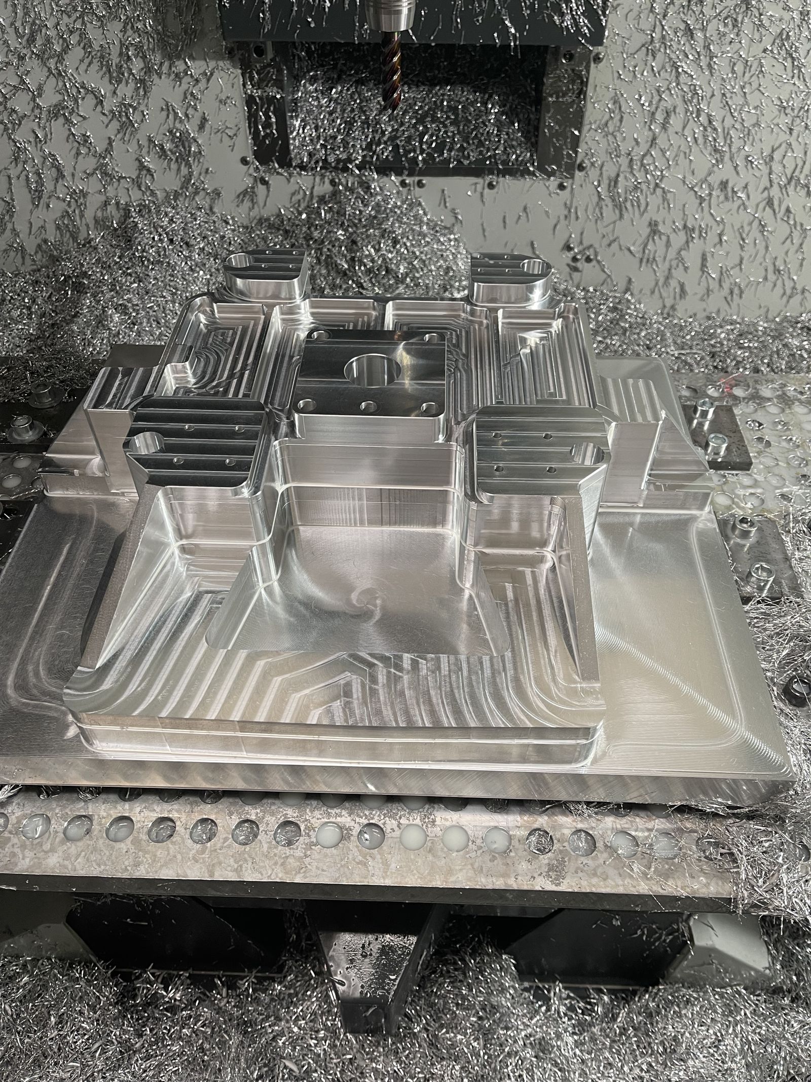 CNC machining in progress