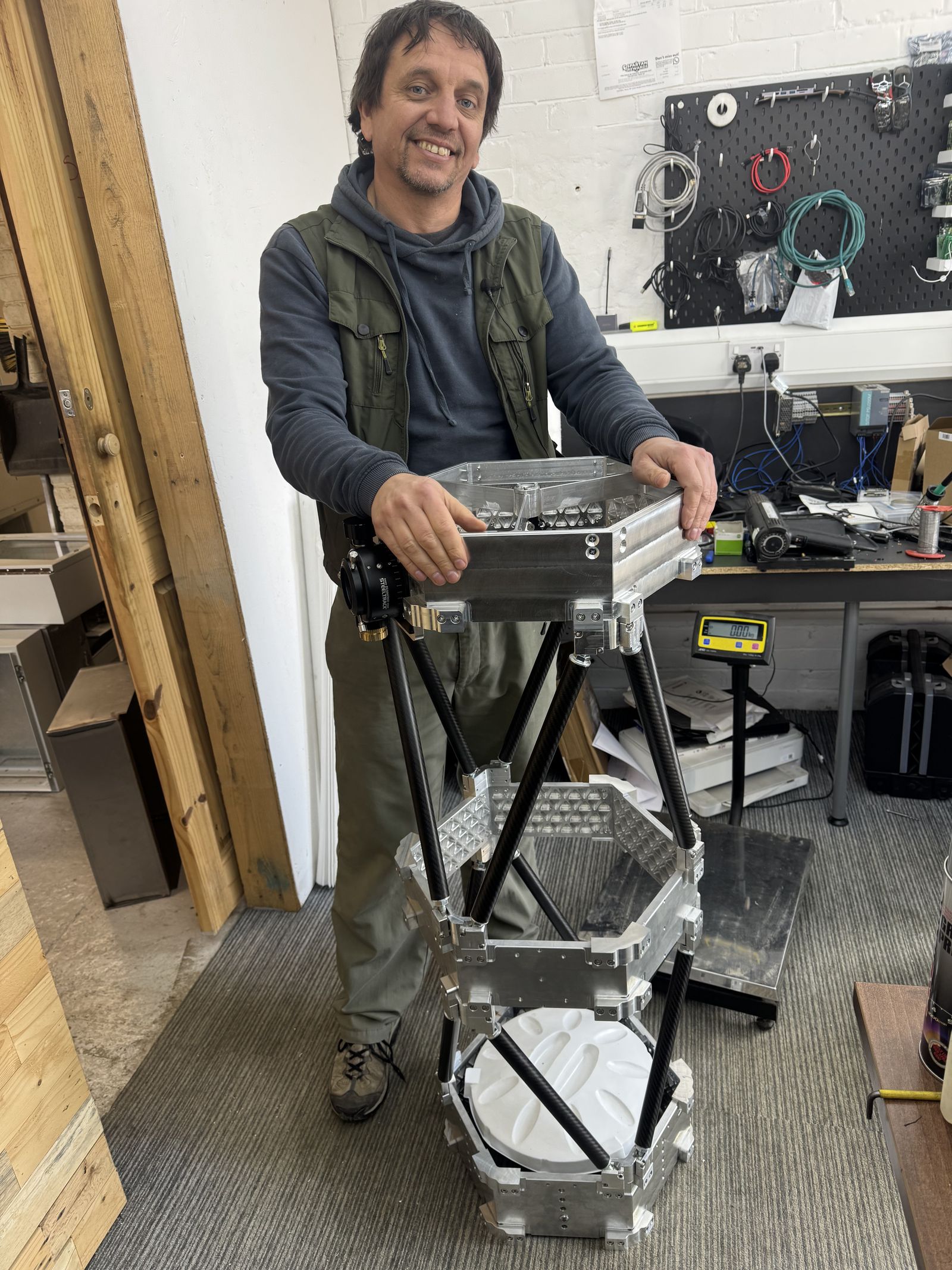 Ceri from CAP Engineering with the bike fit rig